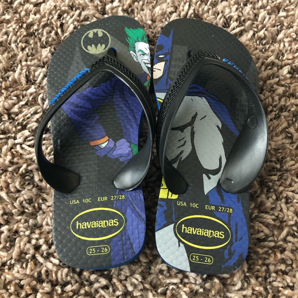 Toddler boys Batman and Joker Havaianas